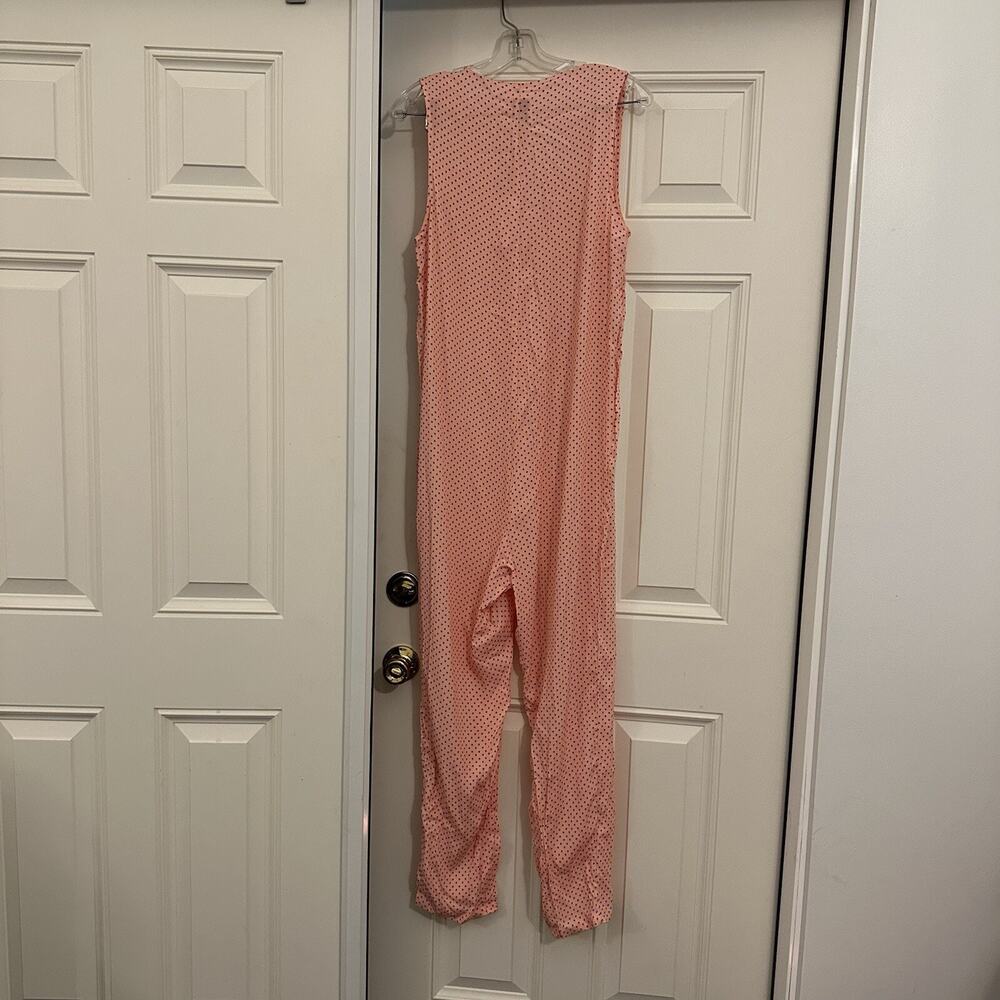 The Nines by Hatch Jumpsuit Pink Maternity Polka Dot Size S Sleeveless Button